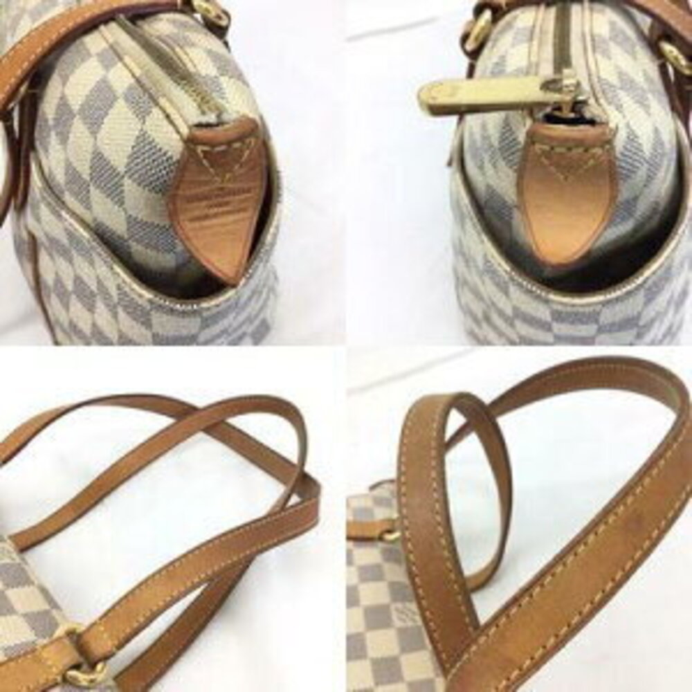 Louis Vuitton Totally Shoulder Bag Damier Azur White Leather - Picture 8 of 8